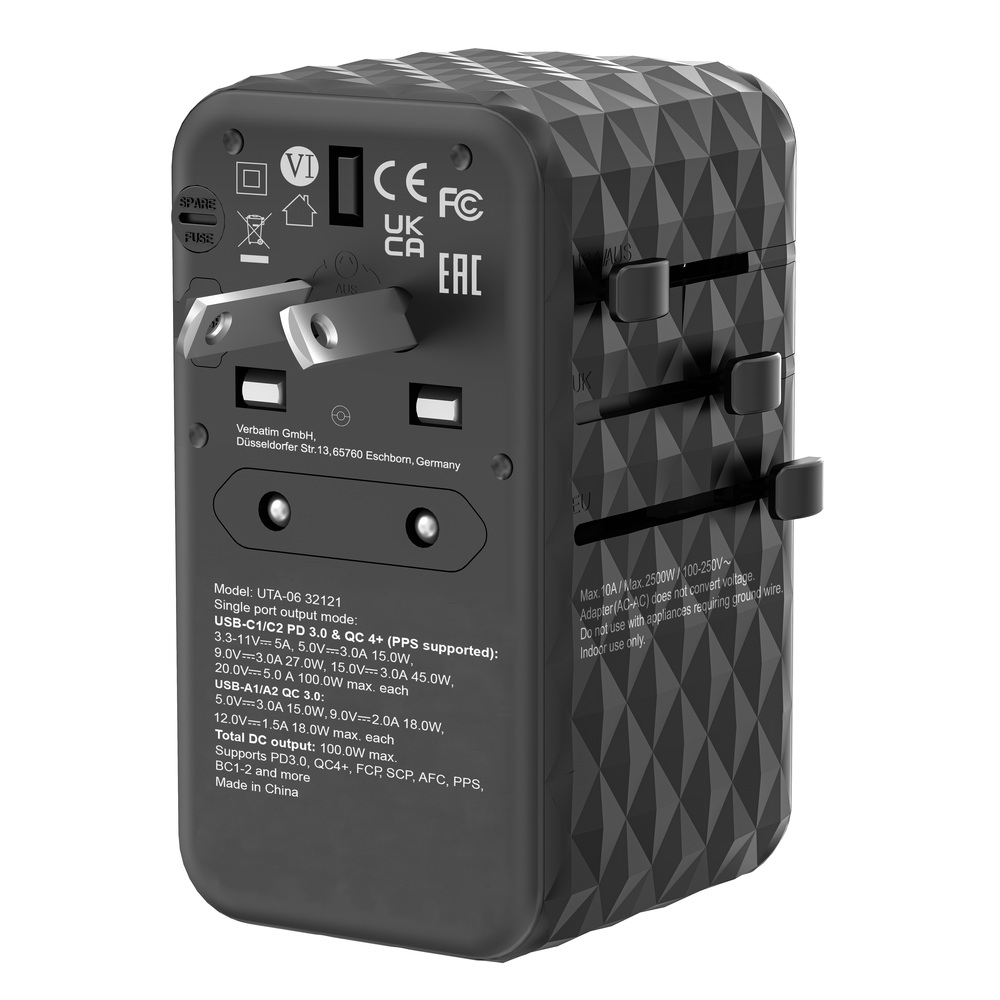 Adapter Verbatim UTA-06 GaN III Universal Travel