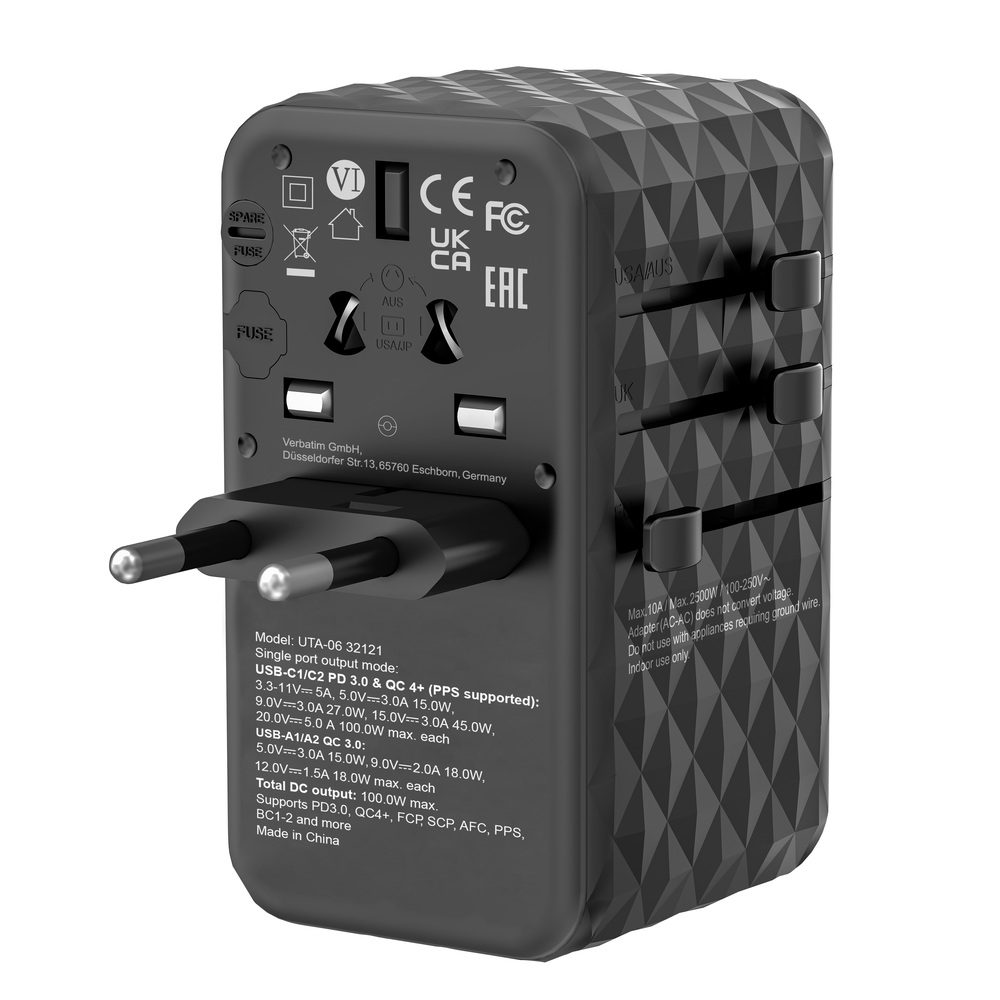 Adapter Verbatim UTA-06 GaN III Universal Travel