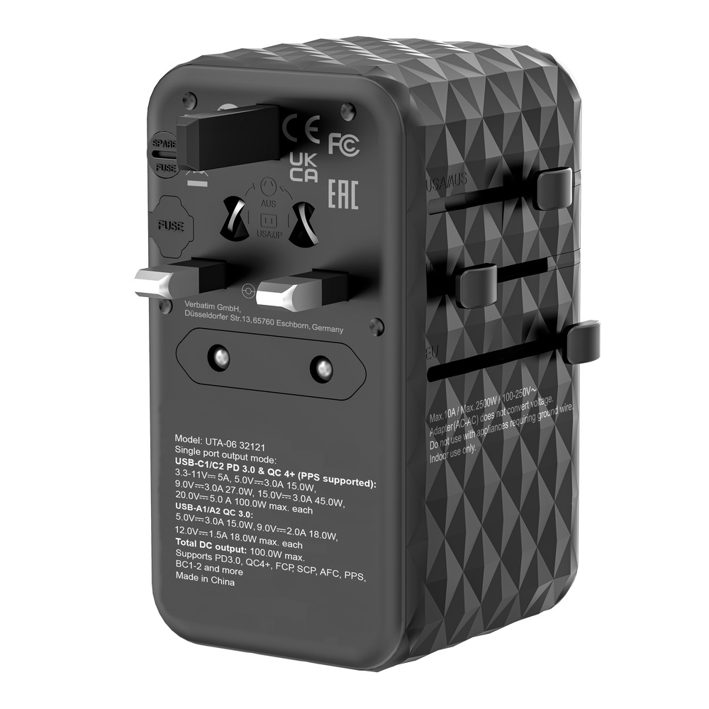 Adapter Verbatim UTA-06 GaN III Universal Travel