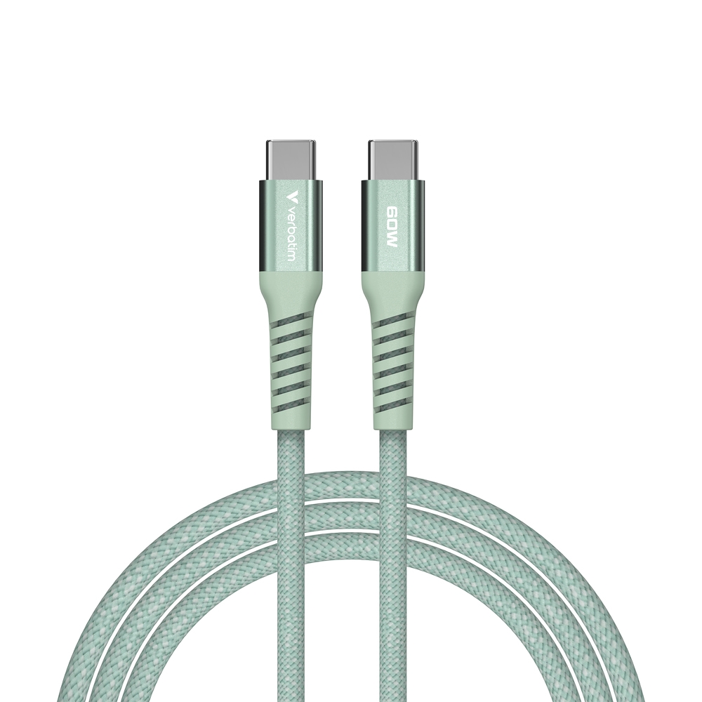 Cable Verbatim Sync & Charge USB-C to USB-C 60W Magnetic 120 cm - Green