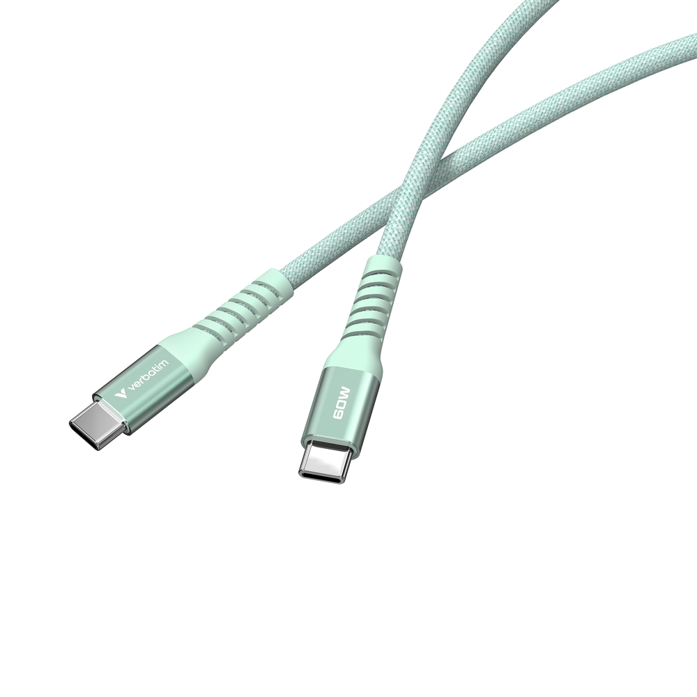 Cable Verbatim Sync & Charge USB-C to USB-C 60W Magnetic 120 cm - Green