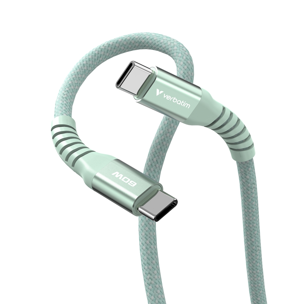 Cable Verbatim Sync & Charge USB-C to USB-C 100W Magnetic 120 cm - Green