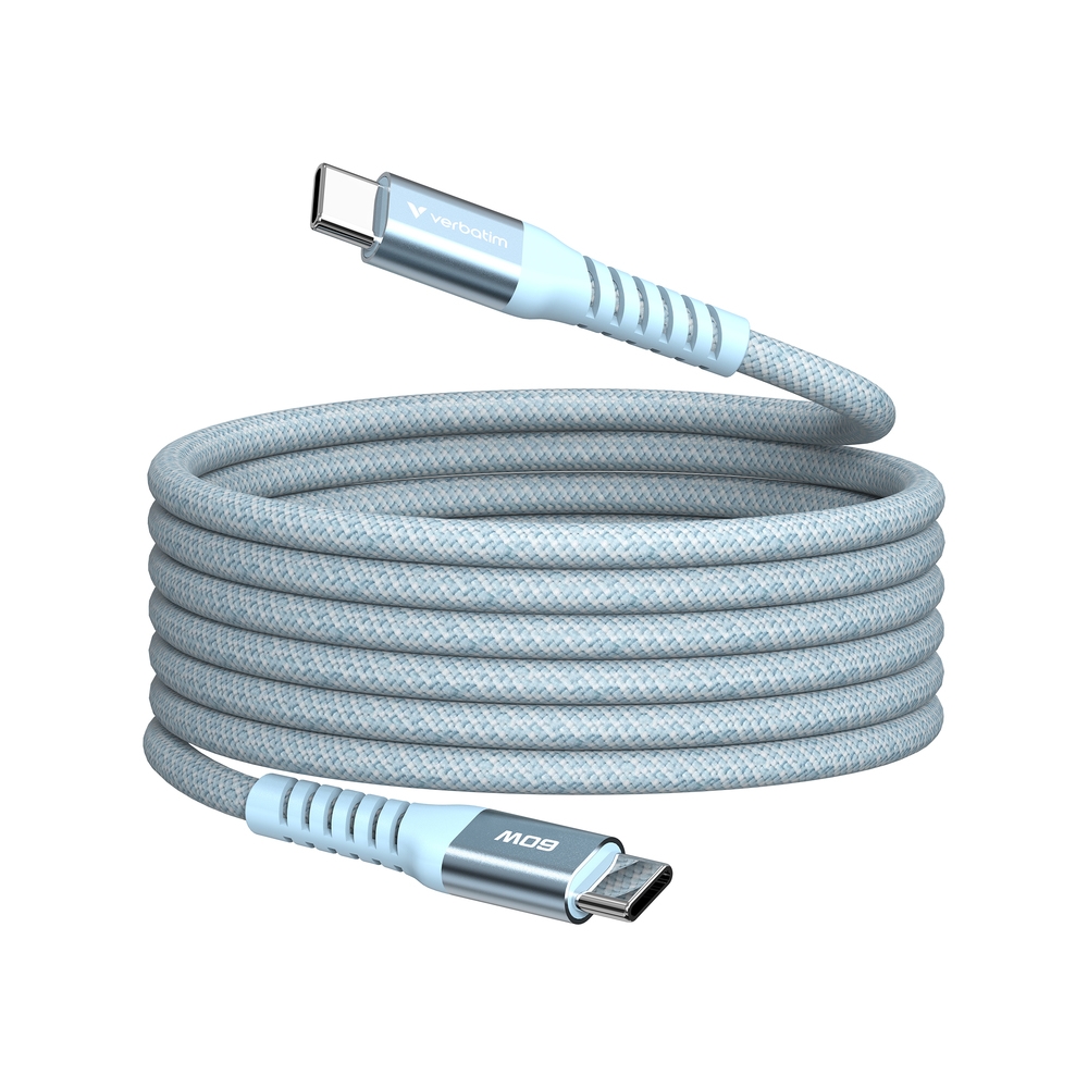 Cable Verbatim Sync & Charge USB-C to USB-C 100W Magnetic 120 cm - Blue