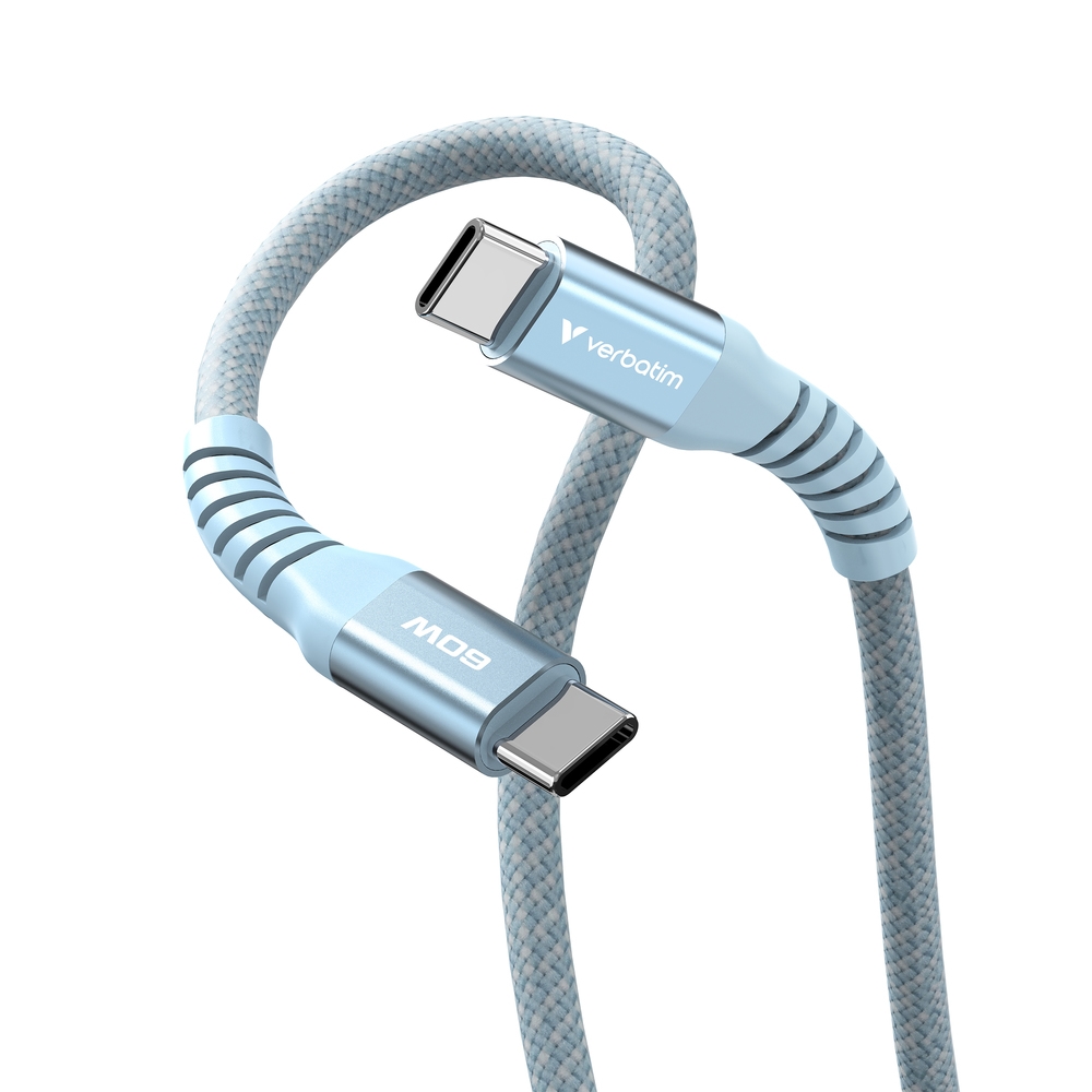 Cable Verbatim Sync & Charge USB-C to USB-C 100W Magnetic 120 cm - Blue