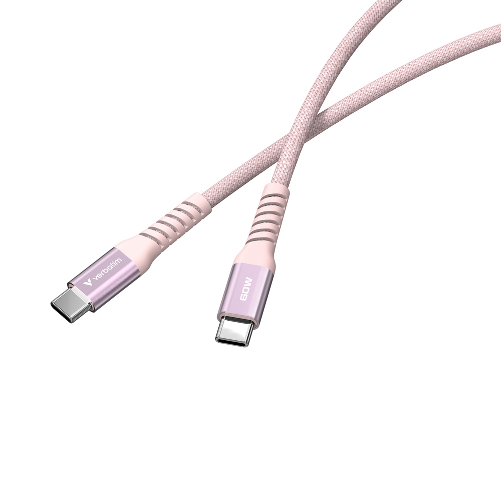Cable Verbatim Sync & Charge USB-C to USB-C 100W Magnetic 120 cm - Pink