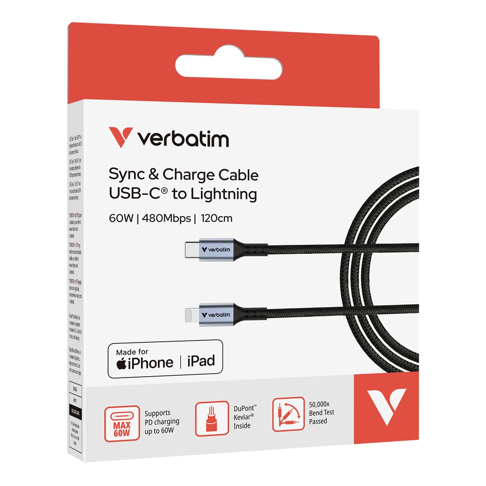 Cable Verbatim Sync & Charge USB-C to Lightning 120 cm