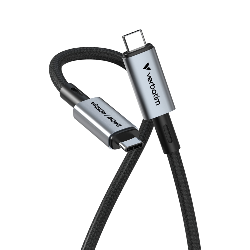 Cable Verbatim Sync & Charge USB-C to USB-C 240W 40 Gbps 120 cm