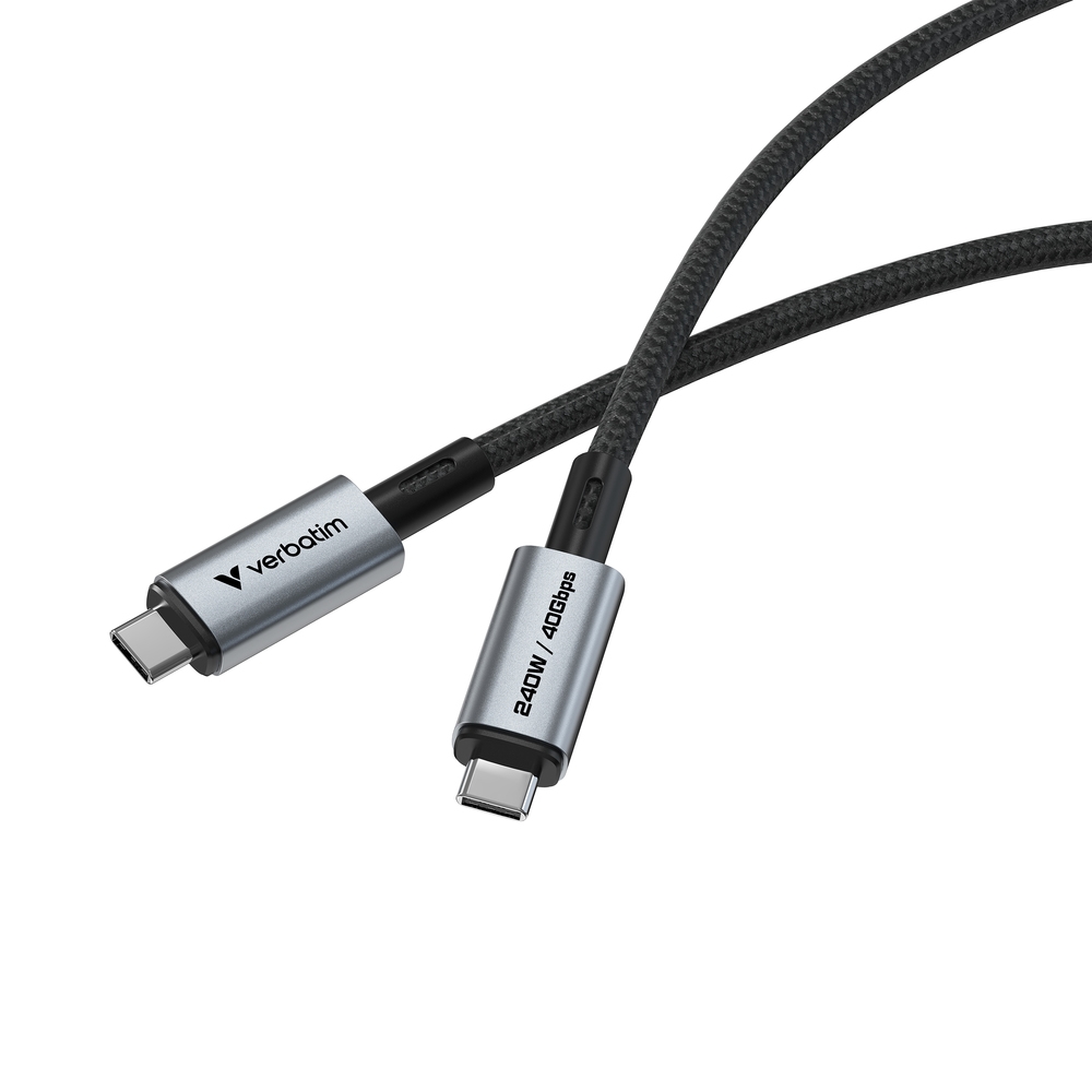 Cable Verbatim Sync & Charge USB-C to USB-C 240W 40 Gbps 120 cm