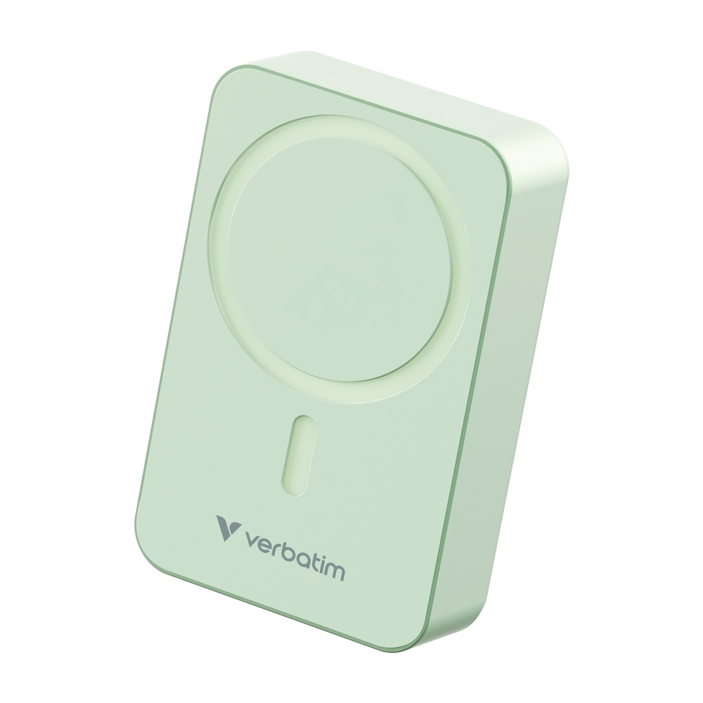 Външна батерия Verbatim Charge n Go Essentials Power Bank Magnetic Wireless 20000mAh Green