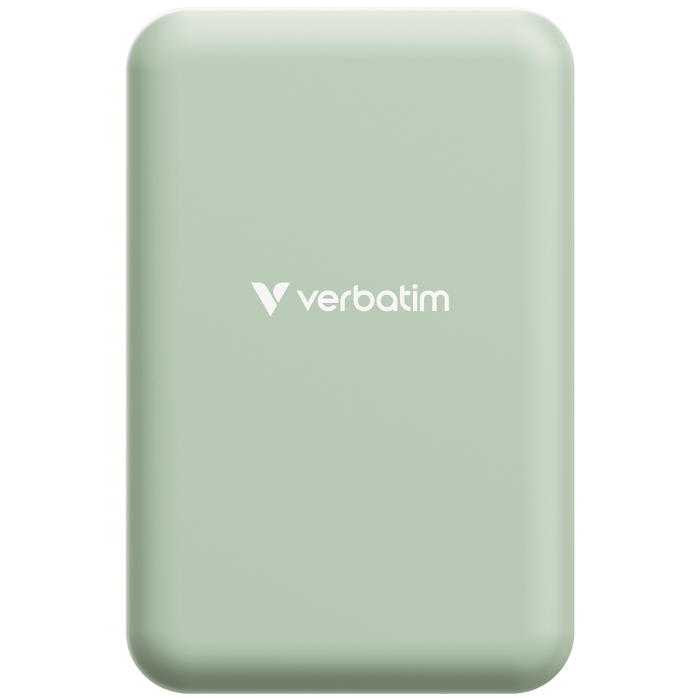 Външна батерия Verbatim Charge n Go Essentials Power Bank Magnetic Wireless 20000mAh Green