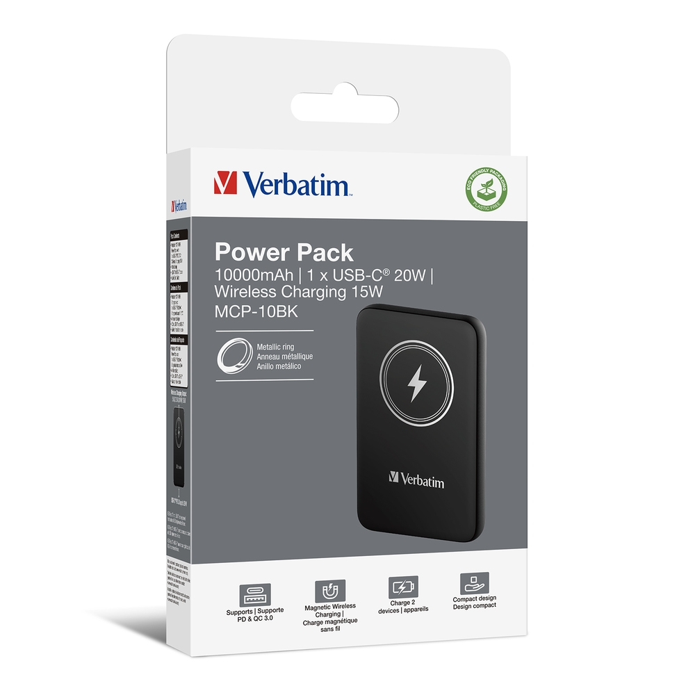 Wireless charger MCP-10BK Power Pack 10000mAh 15W Black