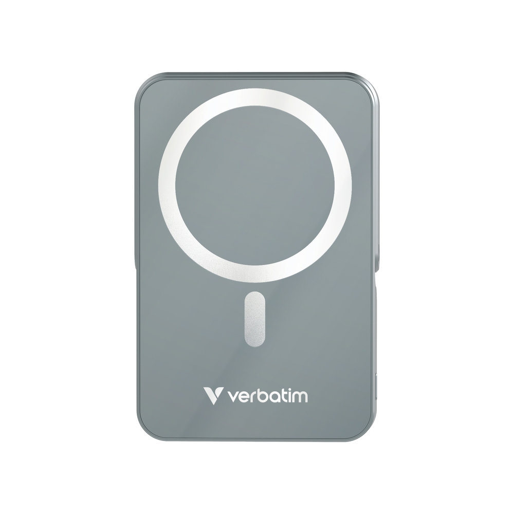Verbatim Charge n Go Power Bank with Stand Magnetic Wireless 10000mAh Grey