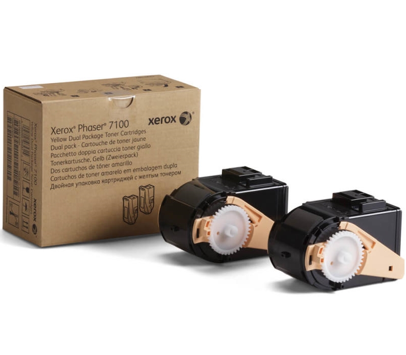 Тонер касета Xerox Phaser 7100 Yellow Dual Package Toner