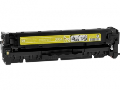 Refilling toner cartridge hp laserjet pro 300 - ce412a/ 305a yellow with counterchip
