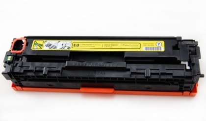 Зареждане нa тонер касета hp ColorLaserJet CP1215 – CB542A yellow със смяна чип